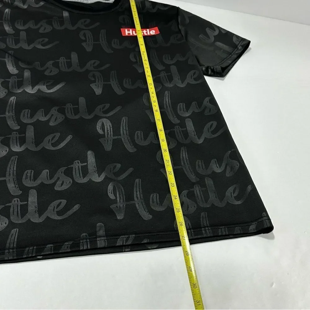 Encrypted Hustle Shirt Black Short Sleeve Medium